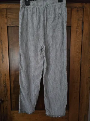 aerie Womens Gray Pinstripe Drawstring Lounge Pants thumbnail 5