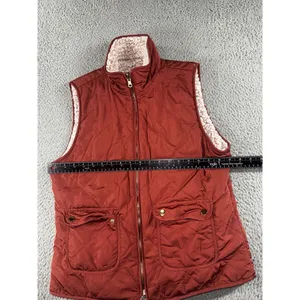 Love‎ Tree Vest Women Reversible Quilted Fleece Sherpa Full Zip thumbnail 5