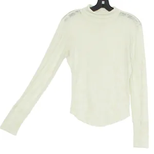 Intimately Free People Top Thermal Turtleneck Minimalist Boho Floral Sheer Small thumbnail 5