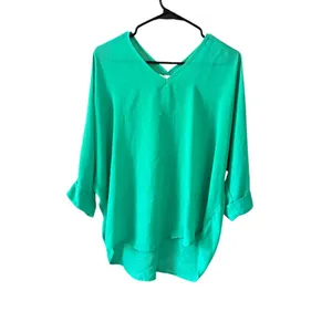 She + Sky Women's Emerald Green Blouse thumbnail 2