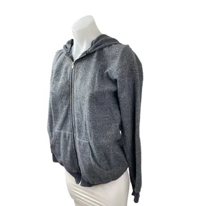 John Galt Women's Gray Hooded Long Sleeve Sweater Hoodie Sweatshirt Jacket Top M thumbnail 2