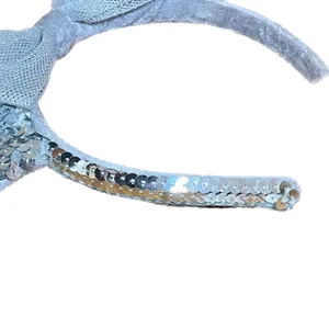Disney Y2K Silver Sequin Minnie Ears thumbnail 7