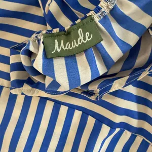 Blue and Tan Striped Dress thumbnail 3