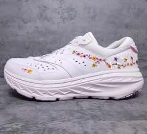 Hoka Bondi L "Vibrant Bloom" – White/Floral Embroidery – New (No Box) thumbnail 4