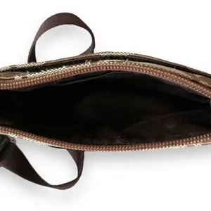 Coach Signature Monogram Canvas Crossbody Bag Brown Khaki Y2K Flat Messenger thumbnail 13