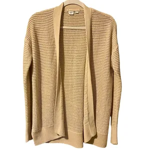 Gap Tan/Beige Oversized Long Sleeve Crochet Open Front Cardigan Sweater thumbnail 3