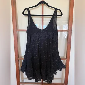 Free People Intimately She Swings Slip Chamise Lace Trim Boho Mini Dress – XS thumbnail 6