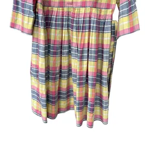 Lands’ End size 12 retro styled plaid dress. 100% cotton. thumbnail 5