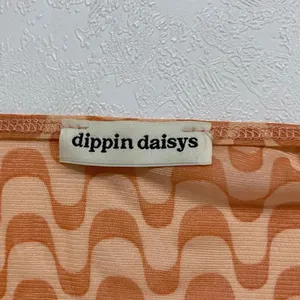 Dippin Daisys Mesh Tie Front Long Sleeve Top Peach Retro thumbnail 4