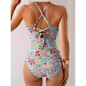Eomenie Women's SMALL One-Piece Swimsuit Tummy Control Slimming Bathing Suit NEW thumbnail 3