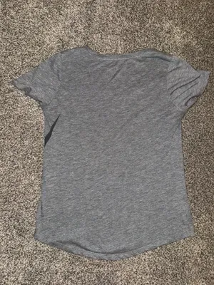 Nike Women's The Nike Tee Athletic Cut Tri-Blend Graphic T-Shirt Gray Medium thumbnail 3