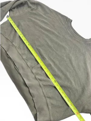 Aerie New Love Corded Cropped Crew Sweatshirt - olive green thumbnail 4