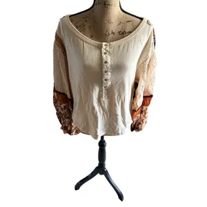 Free People Light Magic Henley Top Size M thumbnail 3