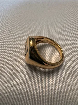 Gold Initial “N” Ring thumbnail 4