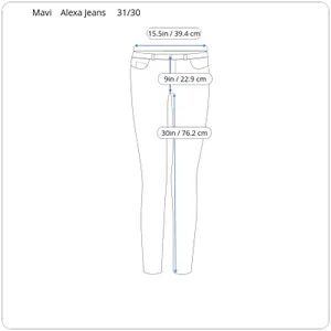 Mavi Jeans Womens 31/30 Alexa Mid Rise Skinny Dark‎ Wash Classic Stretch Ankle thumbnail 11