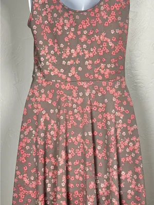 Free People Pink Floral Athletic Dress Scoop Neck Size Medium thumbnail 4
