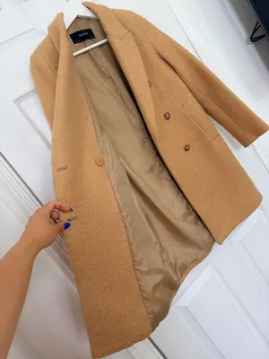 ZARA Basic Women’s XS Camel Double Breasted Long Coat Quiet Luxury Classic Chic thumbnail 7