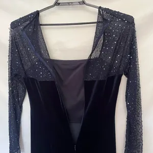 JS Boutique Y2K Velvet Beaded Sheer Formal Dress 12 Whimsigoth Dark Romantic thumbnail 7