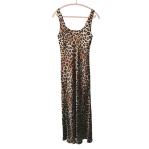 Y2K ASOS Womens Leopard Print Maxi Dress Size 6 Brown Glam Party Night Out thumbnail 3