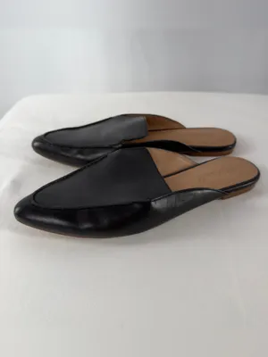 Madewell The Frances Skimmer Pointed Toe Leather Mule‎ in Black Size 8.5 thumbnail 4