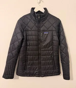 Patagonia Women's Puffer Jacket Zip Black Size Medium M * thumbnail 1