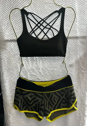 Lululemon run speed short with free to be wild bra set sz 2 thumbnail 1