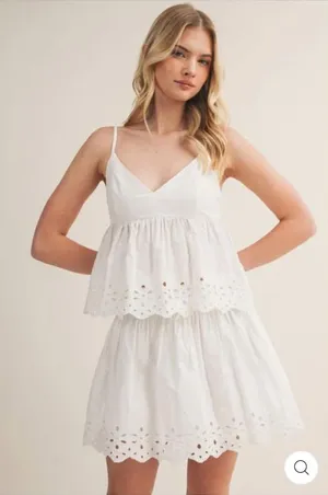 Mustard Seed White Skort Set thumbnail 1
