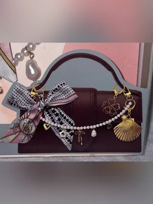 Blue Moon Studio NWT Modern Maker Bag Charm Kit Purse Accessory Bow Pearls Shell thumbnail 4