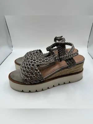 BIBILOU Ariel Platform Sandals Woven Ankle Strap Open Toe Wedge size36 US 5-5.5 thumbnail 4