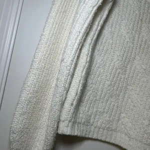 J.Crew Ivory White Mock Neck Cable Knit Sweater Small minimal cozy classic basic thumbnail 2
