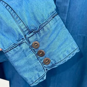 One Teaspoon Womens Button Front Chambray Oversized Bahama Tux Shirt Blue XS NWT thumbnail 5