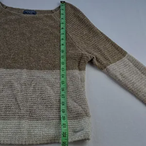 Abercrombie & Fitch‎ Women's Color Block Boat Neck Sweater Tan Brown Size Medium thumbnail 7