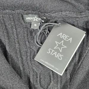 Area Stars Black Shimmer‎ Ribbed Cable Knit Quarter Zip Sailor Collar Sweater S thumbnail 5