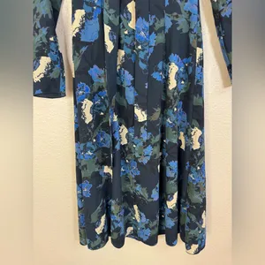 Aritzia Wilfred Aubagne Black Blue Cutout Long Sleeve Midi Dress size 4 $175 thumbnail 10