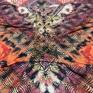 OneWorld Geometric Embellished Short Sleeve Top thumbnail 4