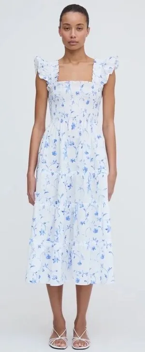 Hill House‎ The Ellie Nap Dress in Blue Botanical Size Large thumbnail 1