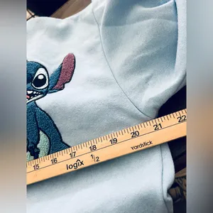 Disney Stitch Women’s Blue Full Zip Character Sweatshirt Hoodie medium size thumbnail 5