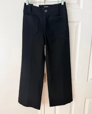 Anthropologie Maeve The Colette Stretch Twill Crop Wide-Leg Pants, Size 26 thumbnail 6