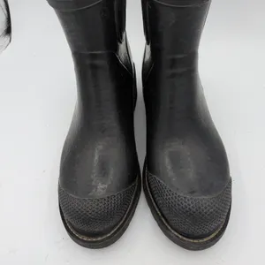 Ilse Jacobsen Rub 47 Black Rubber Chelsea Rain Boots Faux Fur Lined Size 40 thumbnail 4
