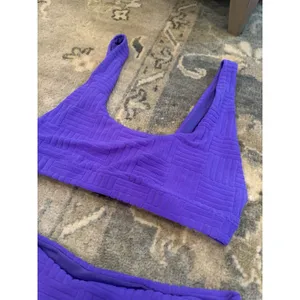 Beach Riot Peyton Textured Bikini Top & Vanessa Bikini Bottom L Ultra Violet NEW thumbnail 15