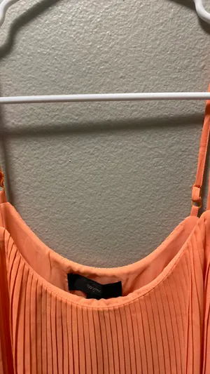 Mossimo Peach Pleated Overlay Dress thumbnail 4