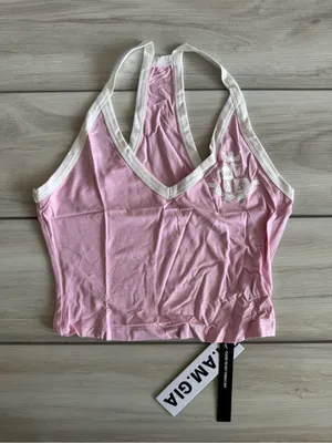 I AM GIA Blare Varsity Cami Top Pink Small NWT IN PACKAGE thumbnail 7
