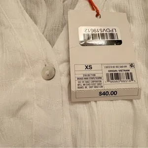 NWT Knox Rose White Puff Sleeve V Neck Sundress Extra Small thumbnail 4