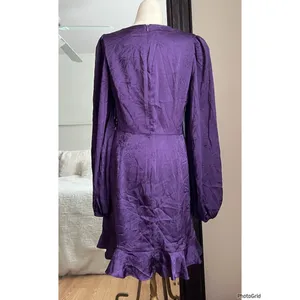 ASTR Purple Twist Satin Dress Size Medium new without tags thumbnail 2