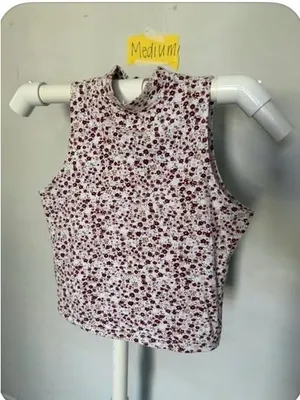 Floral Sleeveless Tank Top Wet Seal y2K medium - Pink/Red thumbnail 3