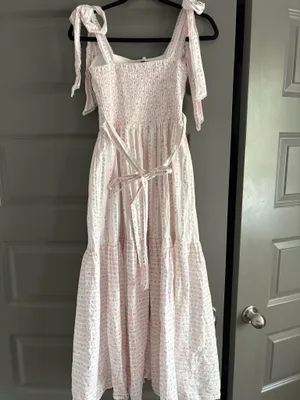 Pink Floral Midi Dress thumbnail 3