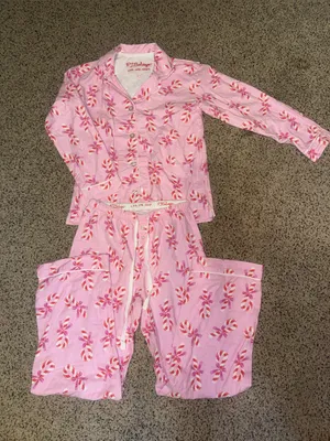 PJ Salvage Sweeter Than Sugar Candy Cane Classic Flannel Pajama Set thumbnail 2