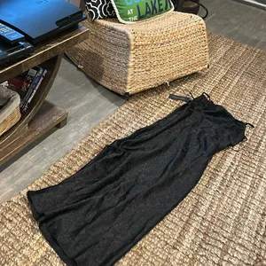 NWT Rachel Zoe Black Satin Slip Maxi‎ Dress Size XS thumbnail 8
