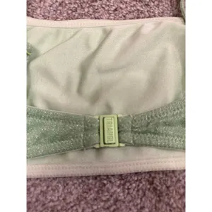 Triangl Mica Sparkle Lime Green Bikini Top, sz large thumbnail 5