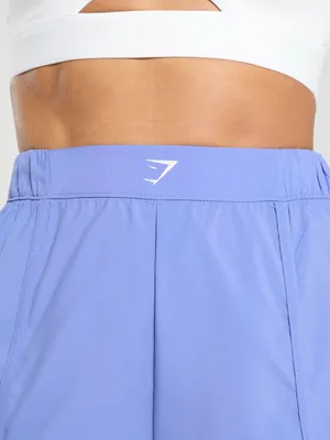 Gymshark Scallop Hem Running Shorts Light Blue Elastic Waist Size Small thumbnail 2